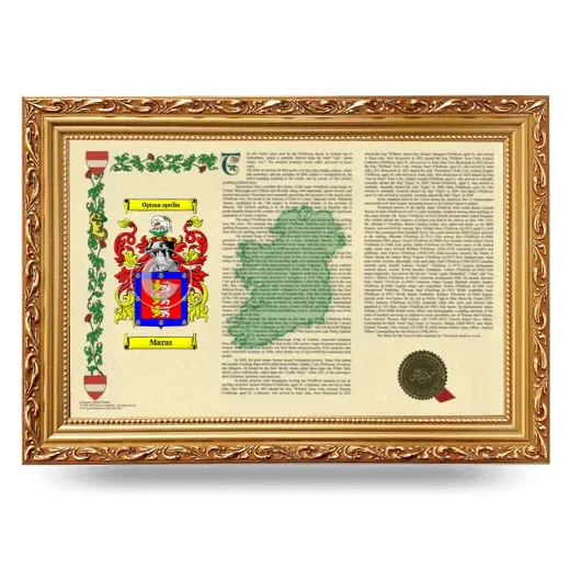 Maras Armorial Landscape Framed - Gold