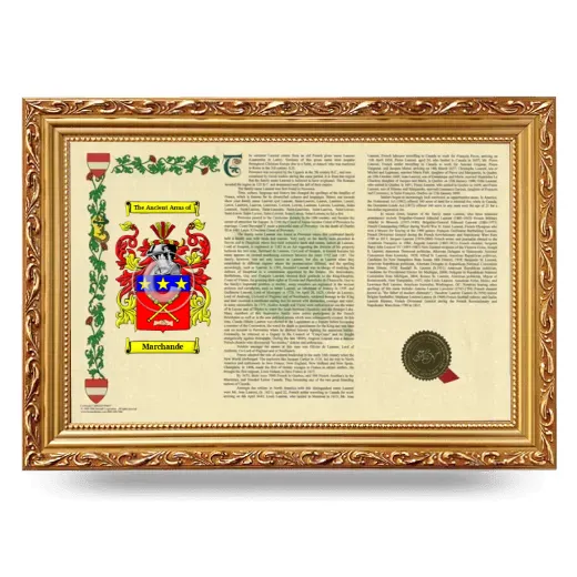Marchande Armorial Landscape Framed - Gold