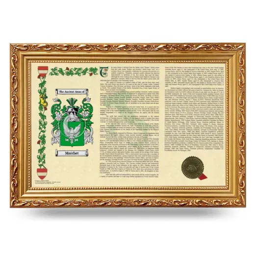 Marchet Armorial Landscape Framed - Gold