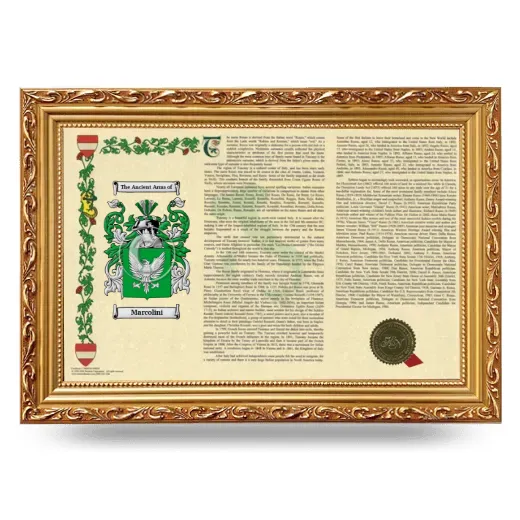 Marcolini Armorial Landscape Framed - Gold