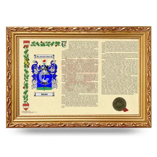 Markó Armorial Landscape Framed - Gold