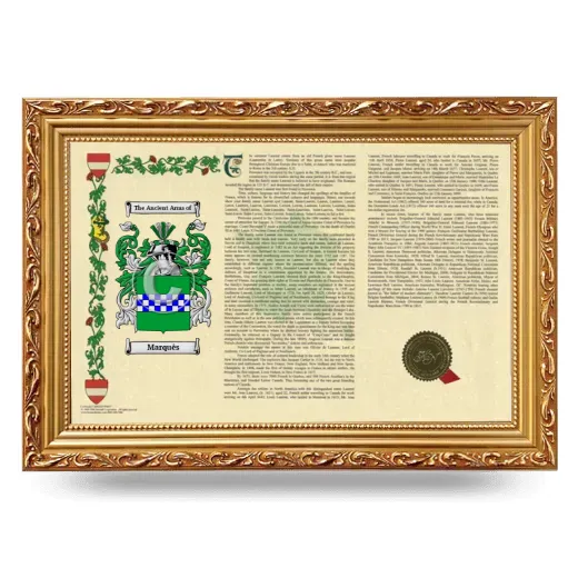 Marquês Armorial Landscape Framed - Gold