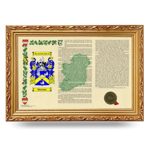 Marroney Armorial Landscape Framed - Gold