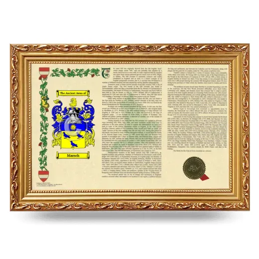 Marsch Armorial Landscape Framed - Gold