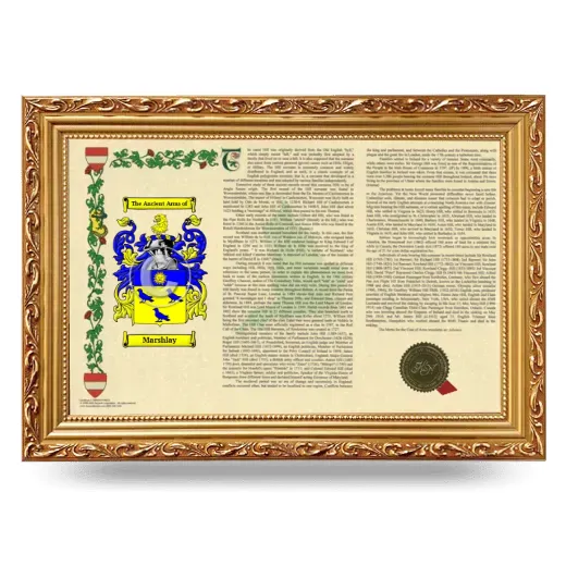 Marshlay Armorial Landscape Framed - Gold