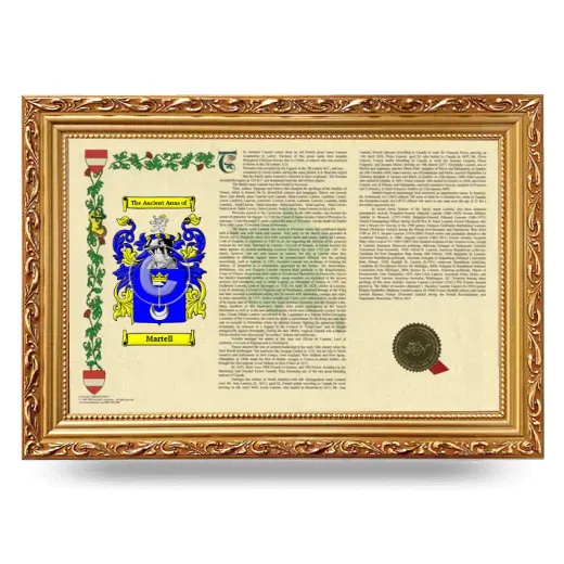Martell Armorial Landscape Framed - Gold