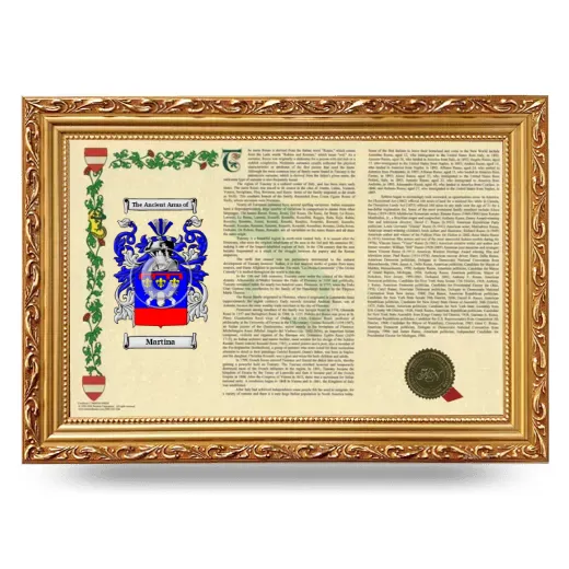 Martina Armorial Landscape Framed - Gold