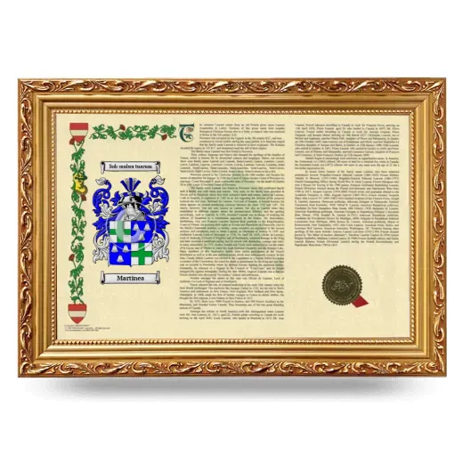 Martinea Armorial Landscape Framed - Gold