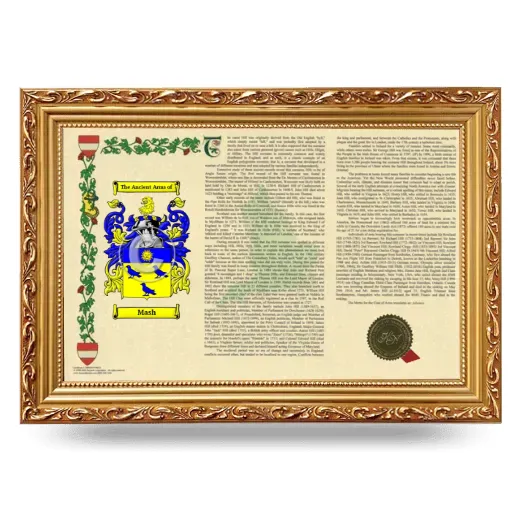 Mash Armorial Landscape Framed - Gold