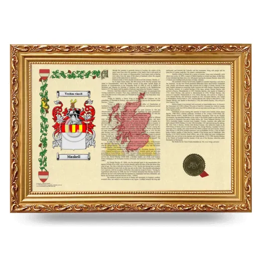 Maskell Armorial Landscape Framed - Gold