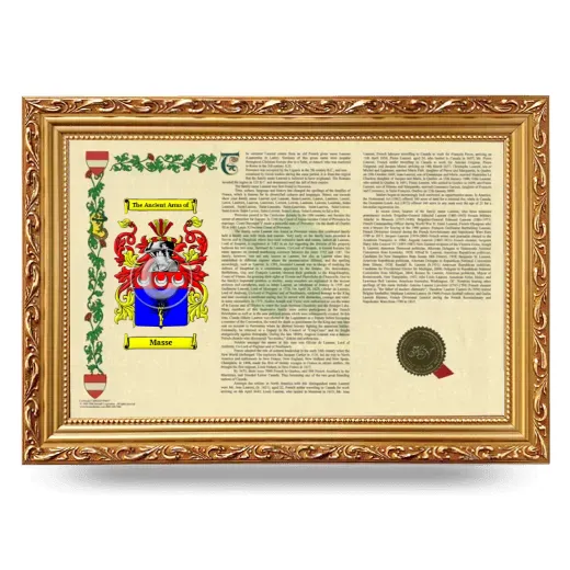 Masse Armorial Landscape Framed - Gold