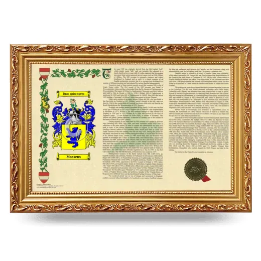 Massens Armorial Landscape Framed - Gold