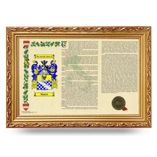 Masseo Armorial Landscape Framed - Gold