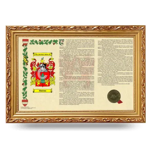 Mateus Armorial Landscape Framed - Gold