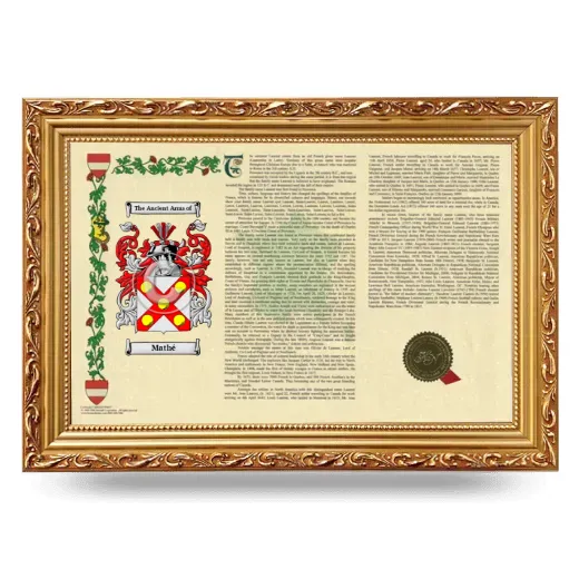 Mathé Armorial Landscape Framed - Gold