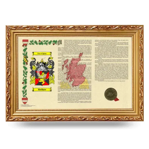 Mathyse Armorial Landscape Framed - Gold