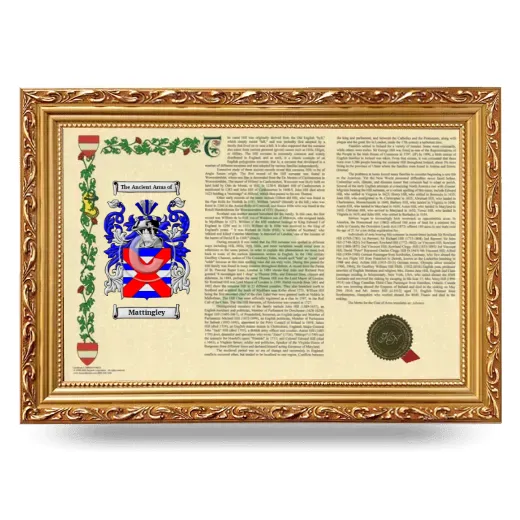 Mattingley Armorial Landscape Framed - Gold