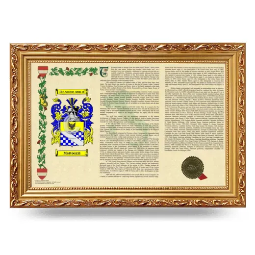 Mattouzzi Armorial Landscape Framed - Gold