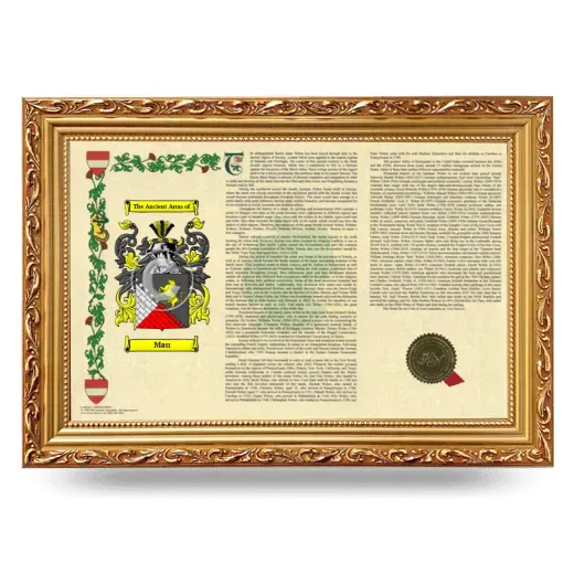 Mau Armorial Landscape Framed - Gold