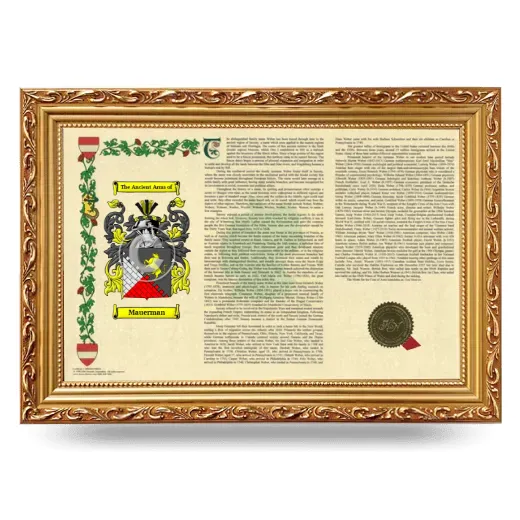 Mauerman Armorial Landscape Framed - Gold
