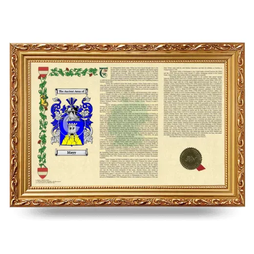 Mayy Armorial Landscape Framed - Gold
