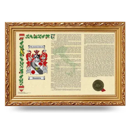 Mazziotta Armorial Landscape Framed - Gold