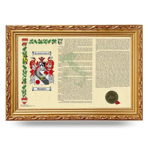 Mazziotti Armorial Landscape Framed - Gold