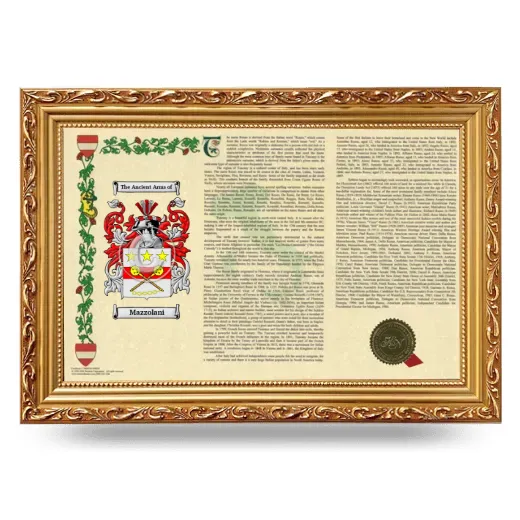 Mazzolani Armorial Landscape Framed - Gold