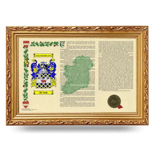 Mc'cann Armorial Landscape Framed - Gold