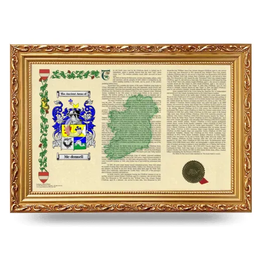 Mc-donnell Armorial Landscape Framed - Gold
