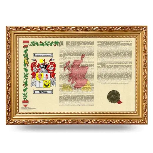 McAfeen Armorial Landscape Framed - Gold