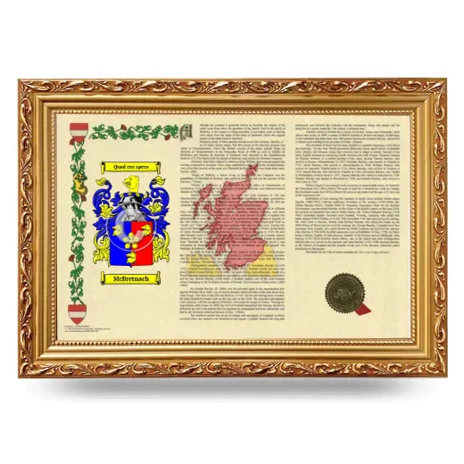 McBretnach Armorial Landscape Framed - Gold
