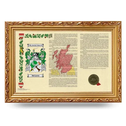 McCarrey Armorial Landscape Framed - Gold