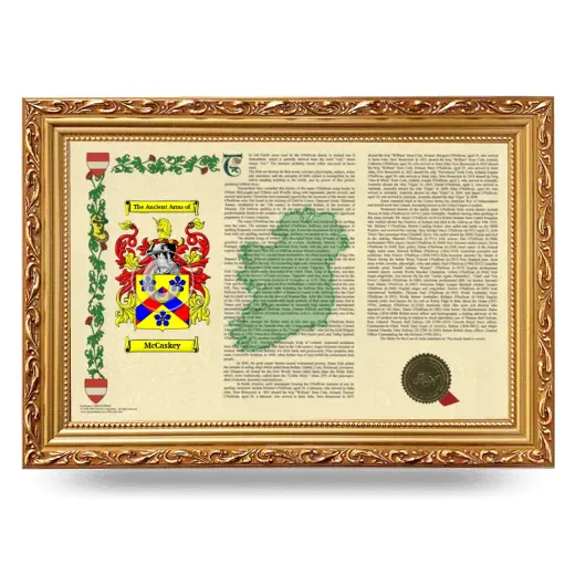 McCaskey Armorial Landscape Framed - Gold