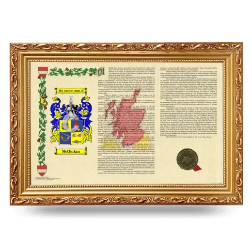 McClurkan Armorial Landscape Framed - Gold