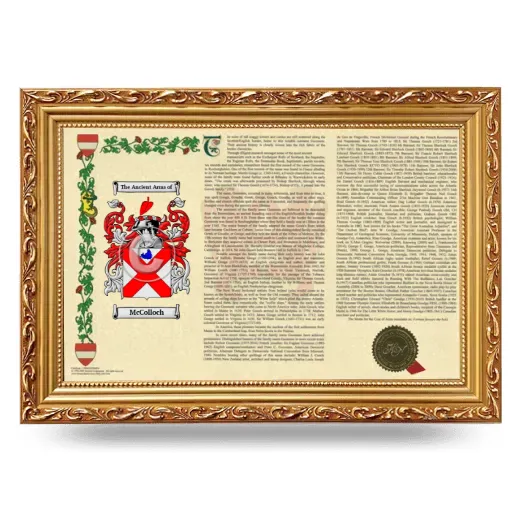 McColloch Armorial Landscape Framed - Gold