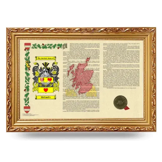 McCord's Armorial Landscape Framed - Gold