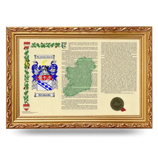 McCumesky Armorial Landscape Framed - Gold