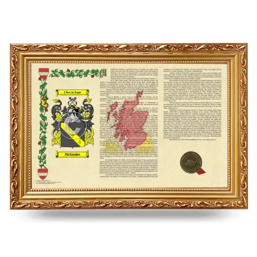 McEnnire Armorial Landscape Framed - Gold