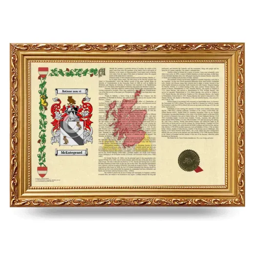McEntegeard Armorial Landscape Framed - Gold