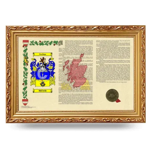 McFeely Armorial Landscape Framed - Gold