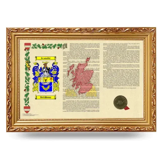 McGilivray Armorial Landscape Framed - Gold