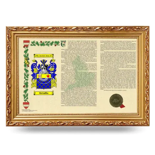 McGuffin Armorial Landscape Framed - Gold