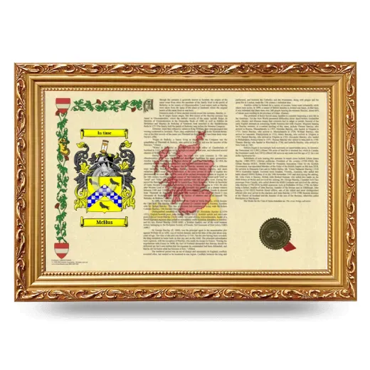 McHus Armorial Landscape Framed - Gold