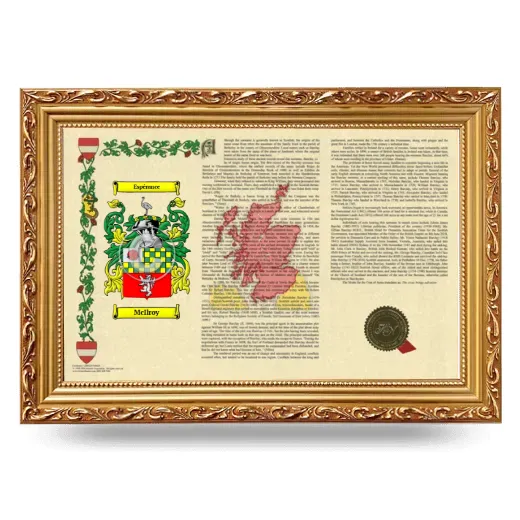 McIlroy Armorial Landscape Framed - Gold