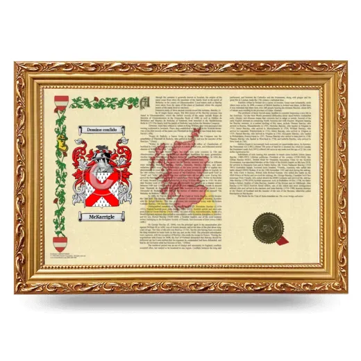 McKarrigle Armorial Landscape Framed - Gold