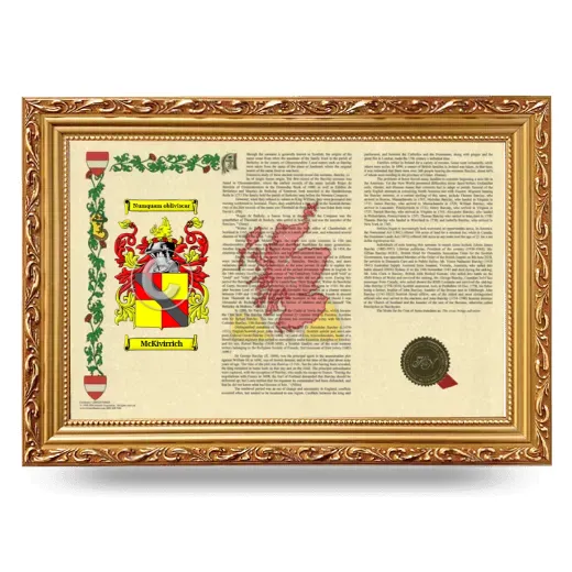 McKivirrich Armorial Landscape Framed - Gold