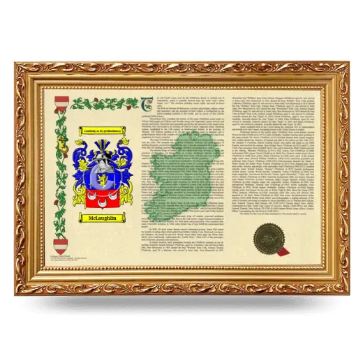 McLaughlin Armorial Landscape Framed - Gold
