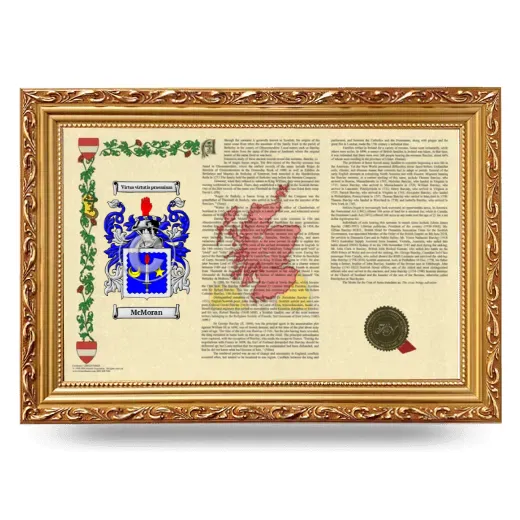 McMoran Armorial Landscape Framed - Gold