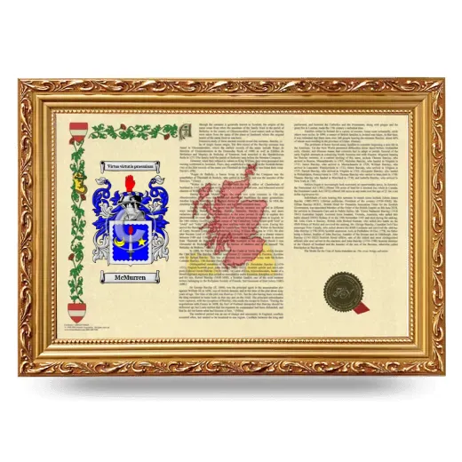 McMurren Armorial Landscape Framed - Gold